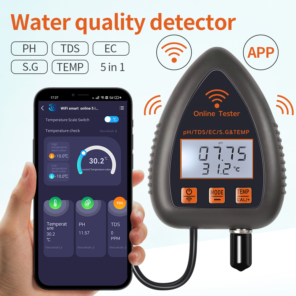 Miernik jakości wody Tuya WiFi – Ph Meter Digital Water Tester recenzja i cena