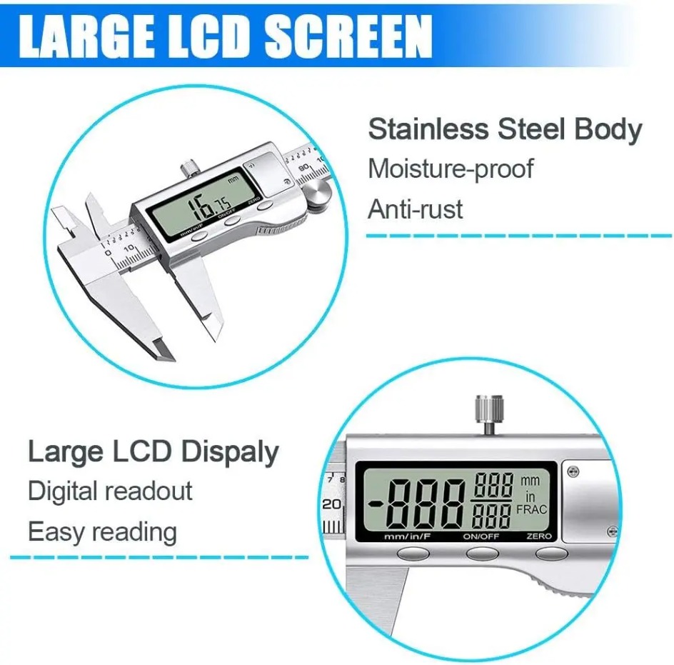Elektroniczny suwmiarka elektr – Digital Caliper 150Mm Stainless Steel recenzja i cena